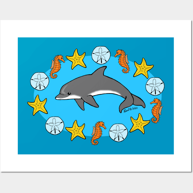 Dolphin Wall Art by HonuHoney